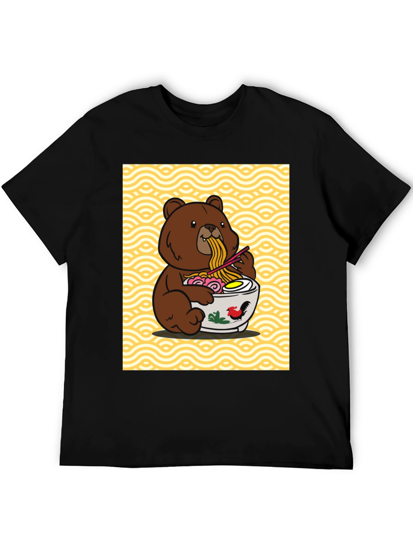 Bear Eating Ramen Graphic Tee