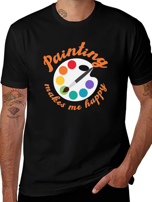 Painting Makes Me Happy Graphic T-Shirt