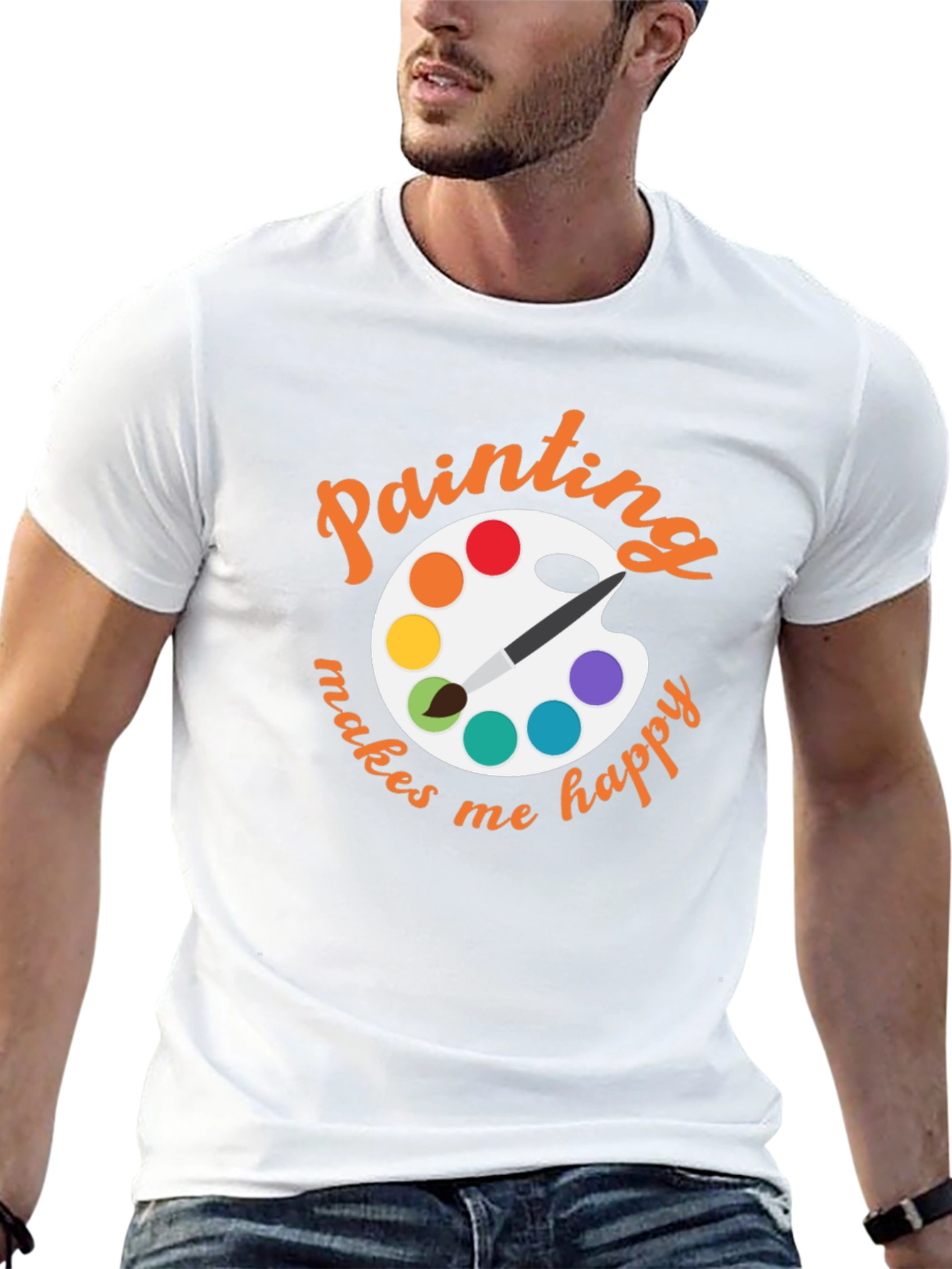 Painting Makes Me Happy Graphic T-Shirt