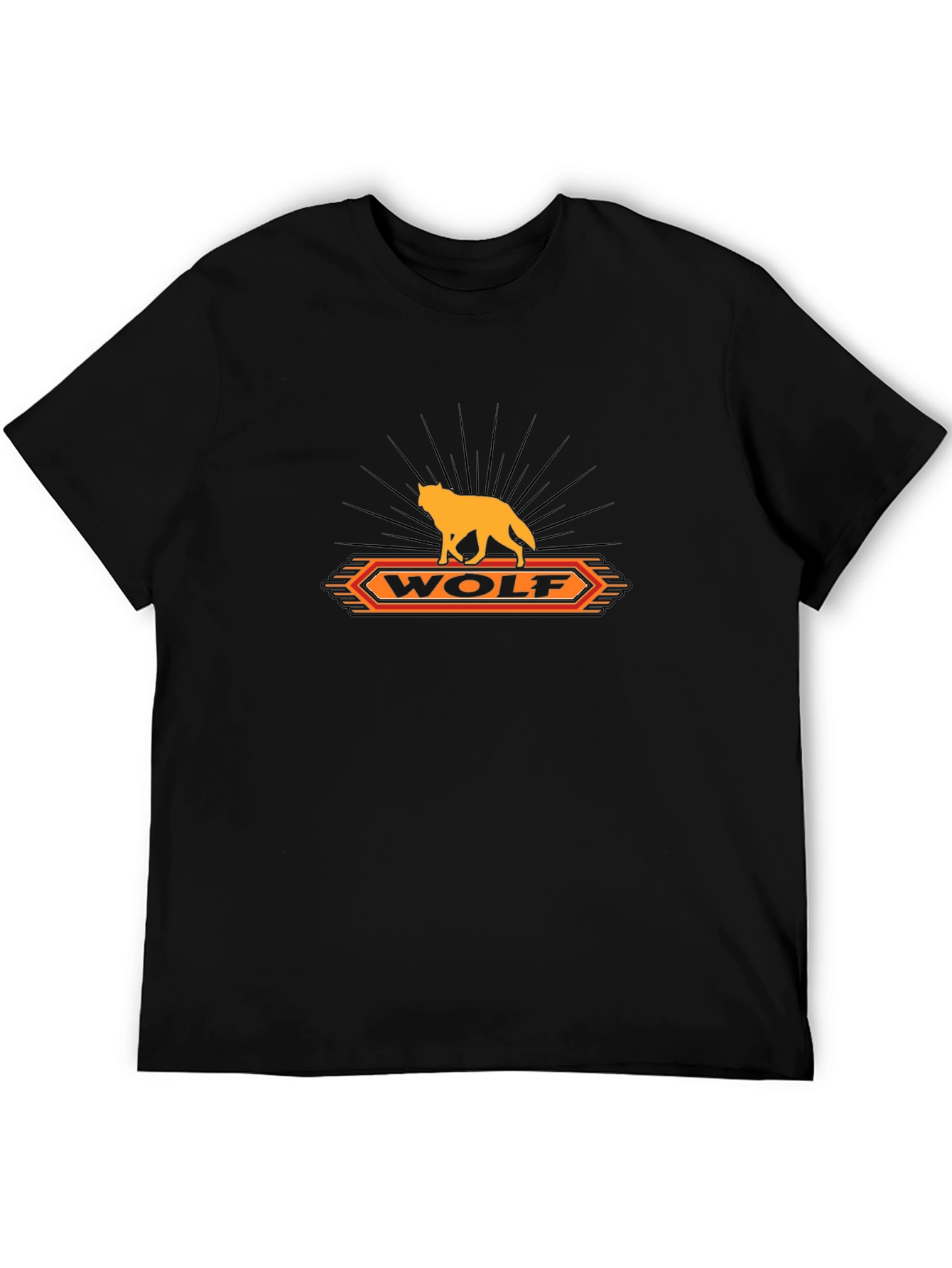Wolf Graphic T-Shirt - Black Cotton Tee