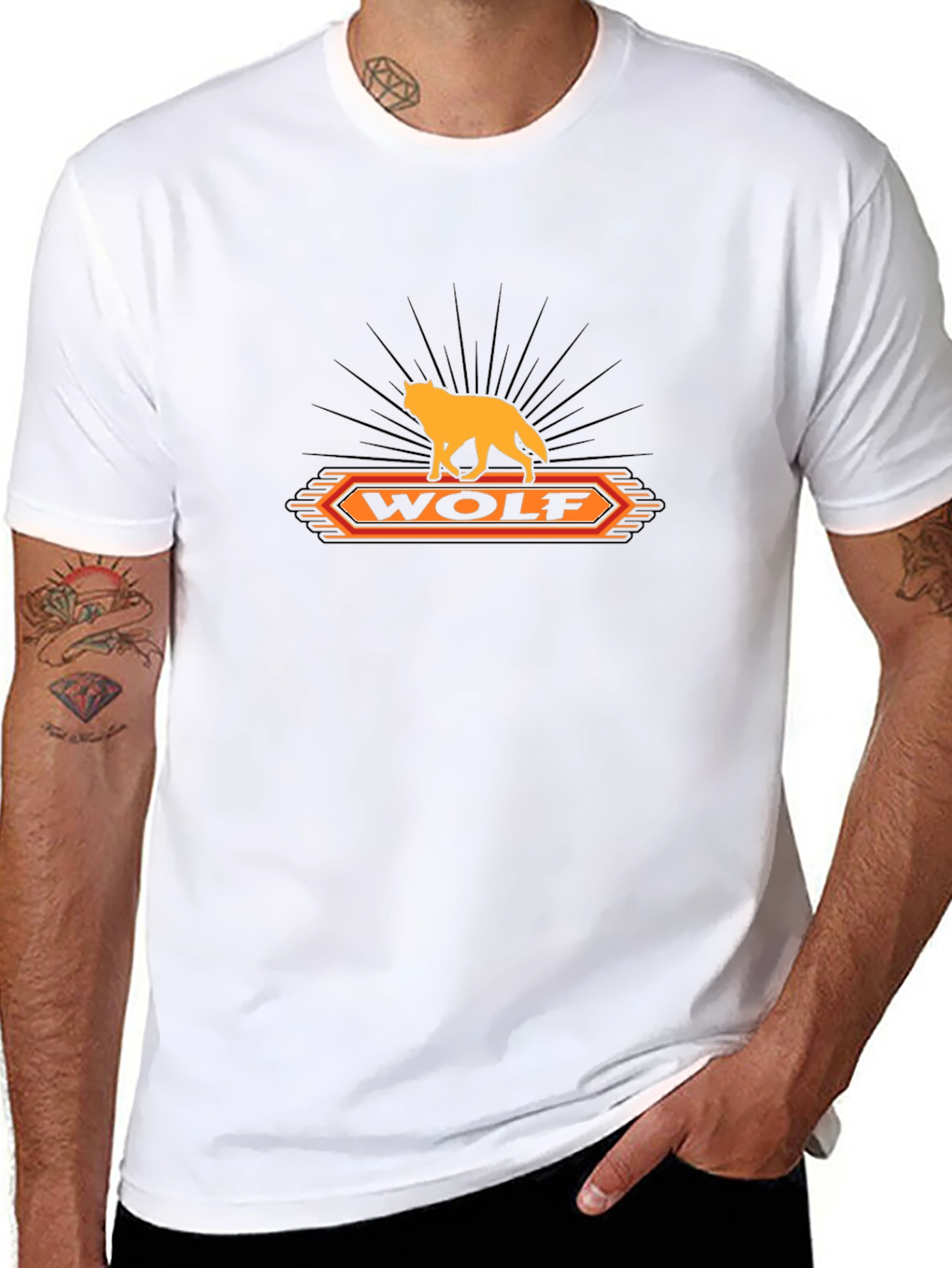 Wolf Graphic T-Shirt - Black Cotton Tee