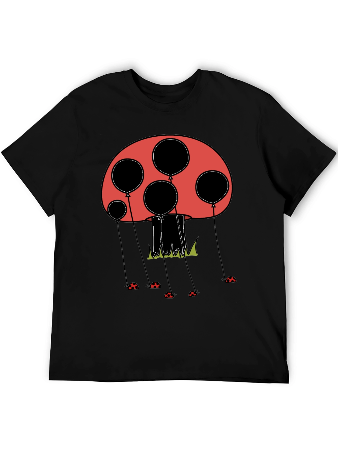 Mushroom Balloon Graphic Tee - Unique Design