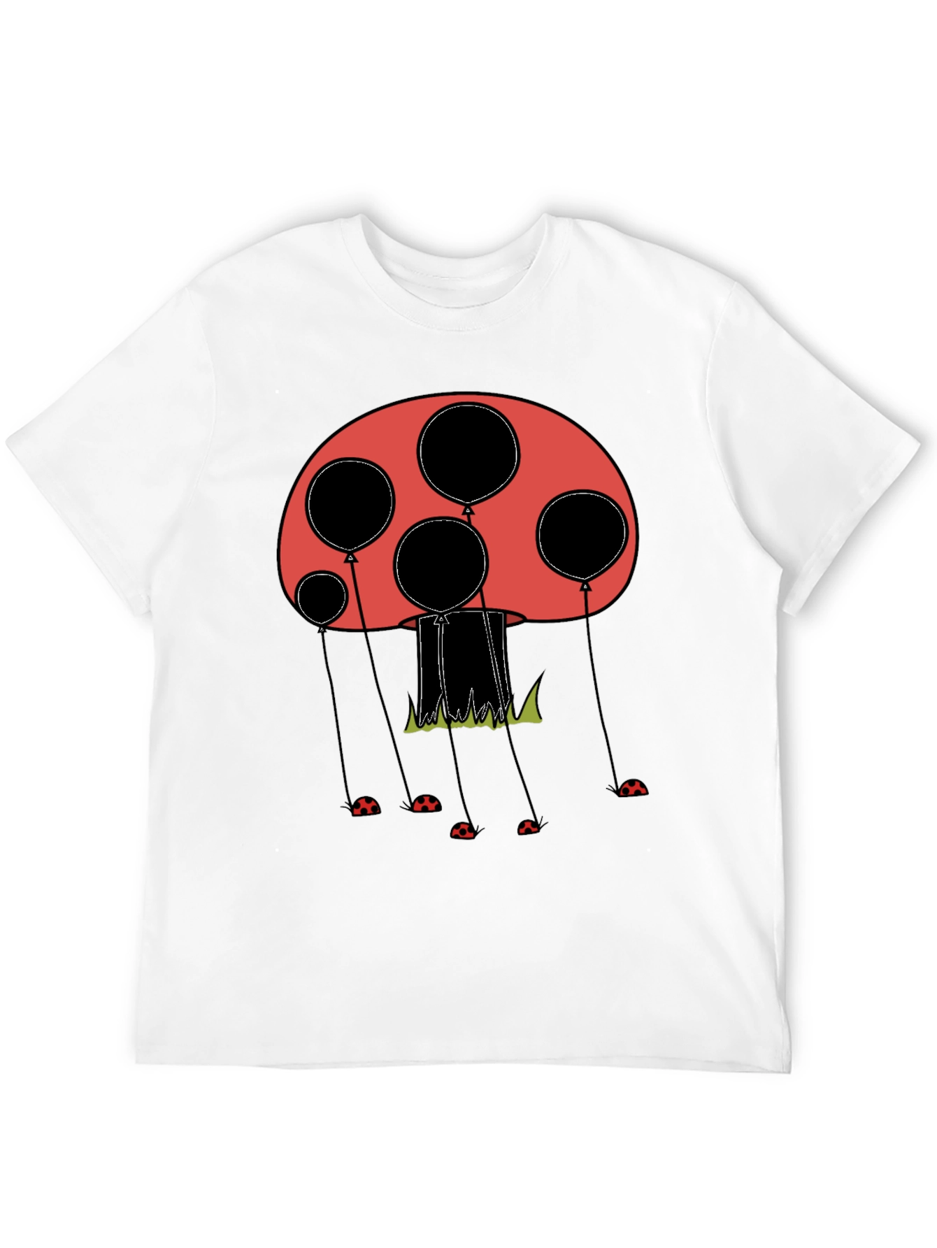 Mushroom Balloon Graphic Tee - Unique Design