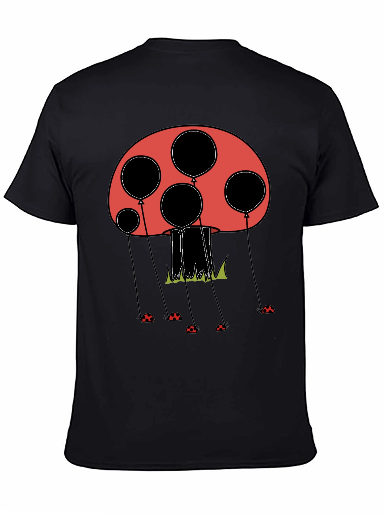 Mushroom Balloon Graphic Tee - Unique Design