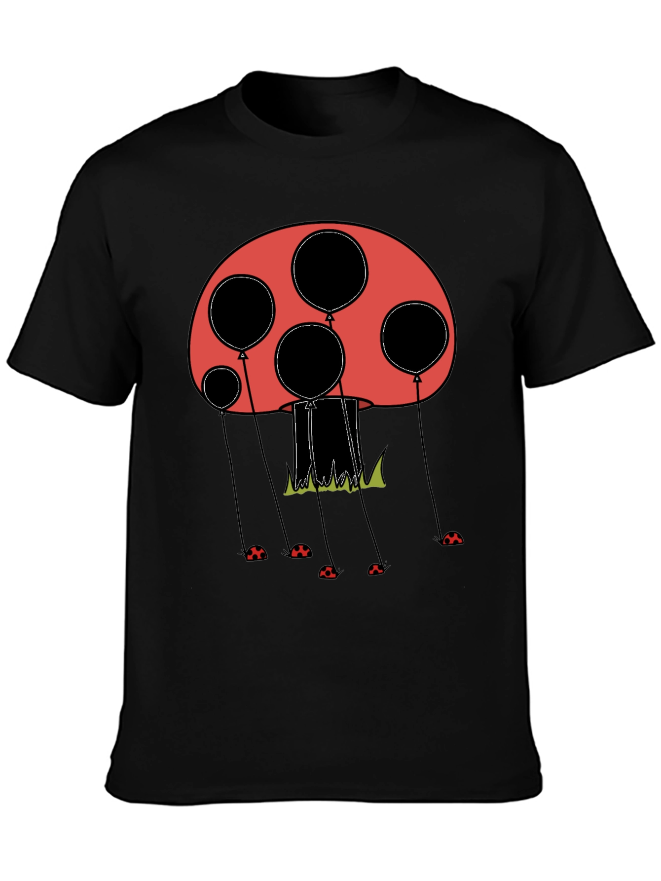 Mushroom Balloon Graphic Tee - Unique Design
