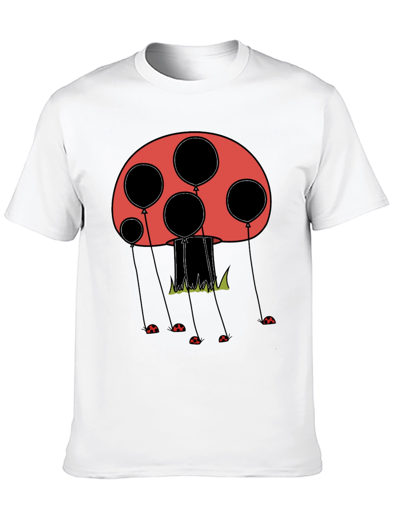 Mushroom Balloon Graphic Tee - Unique Design