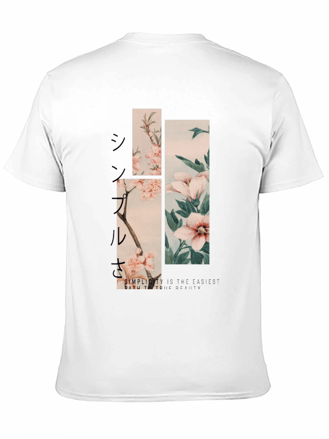 Floral Simplicity Graphic T-Shirt - Black