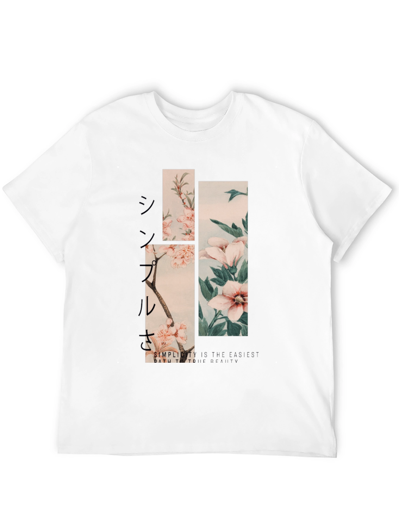 Floral Simplicity Graphic T-Shirt - Black