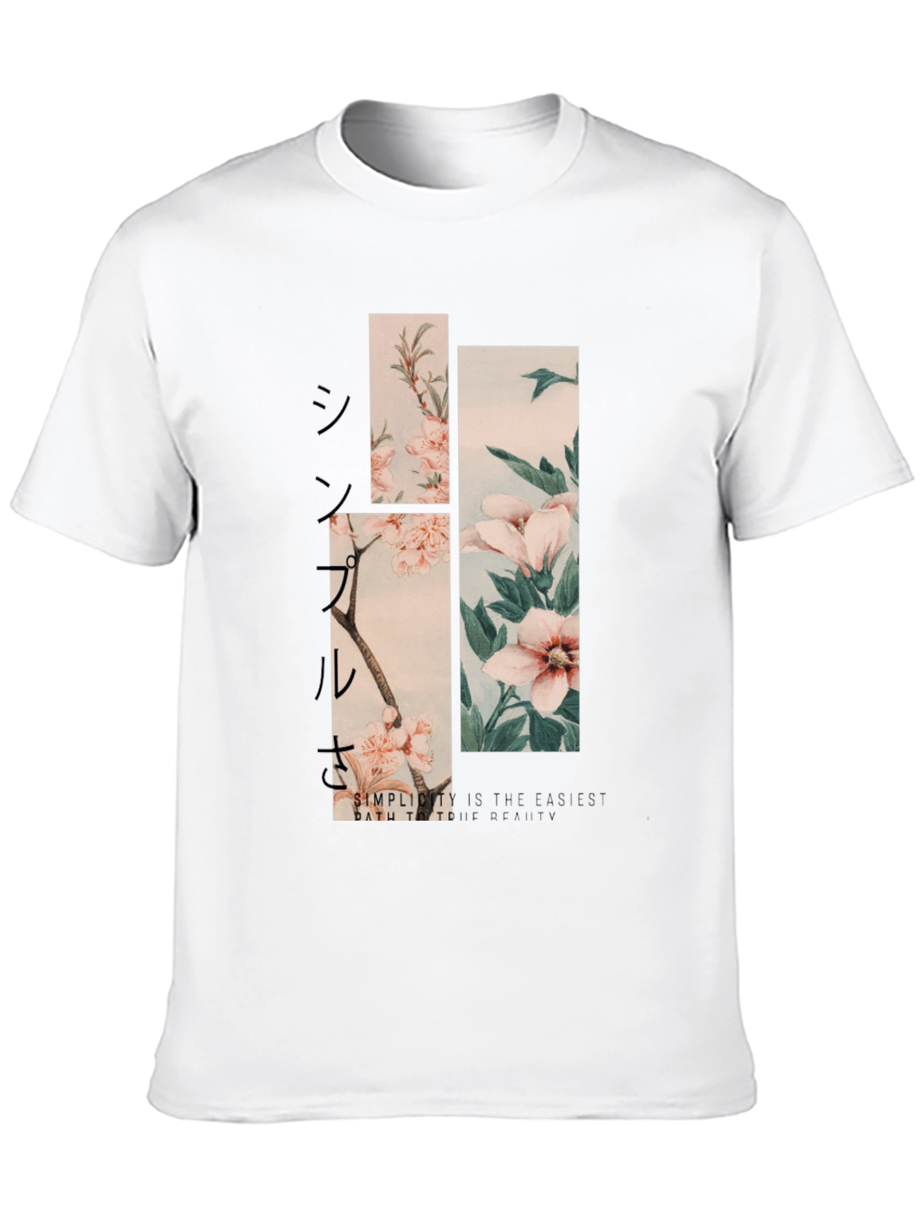 Floral Simplicity Graphic T-Shirt - Black
