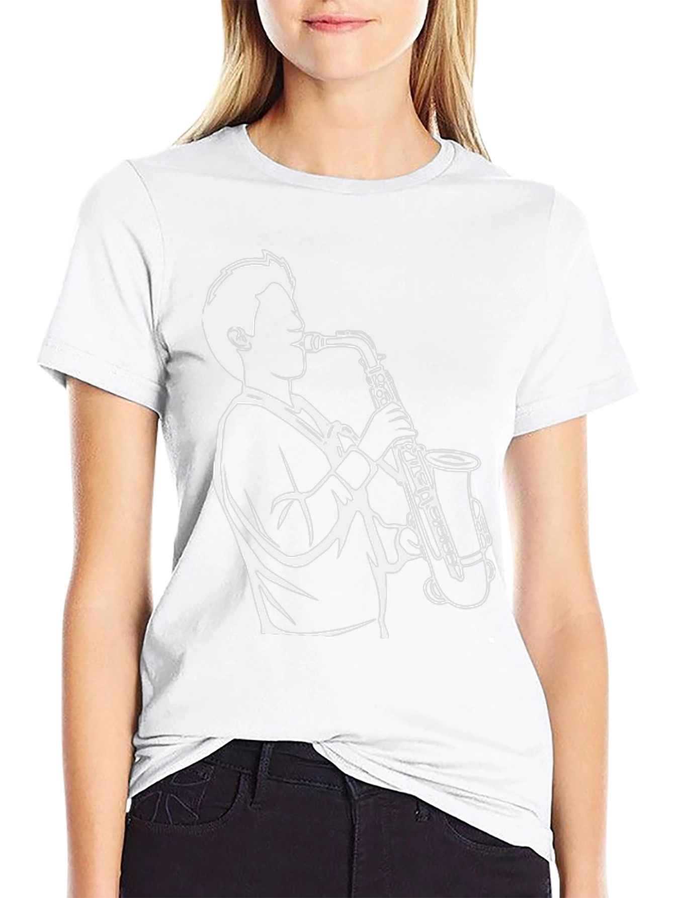 Saxophone Player Graphic Tee - Cool Jazz Musician T-Shirt