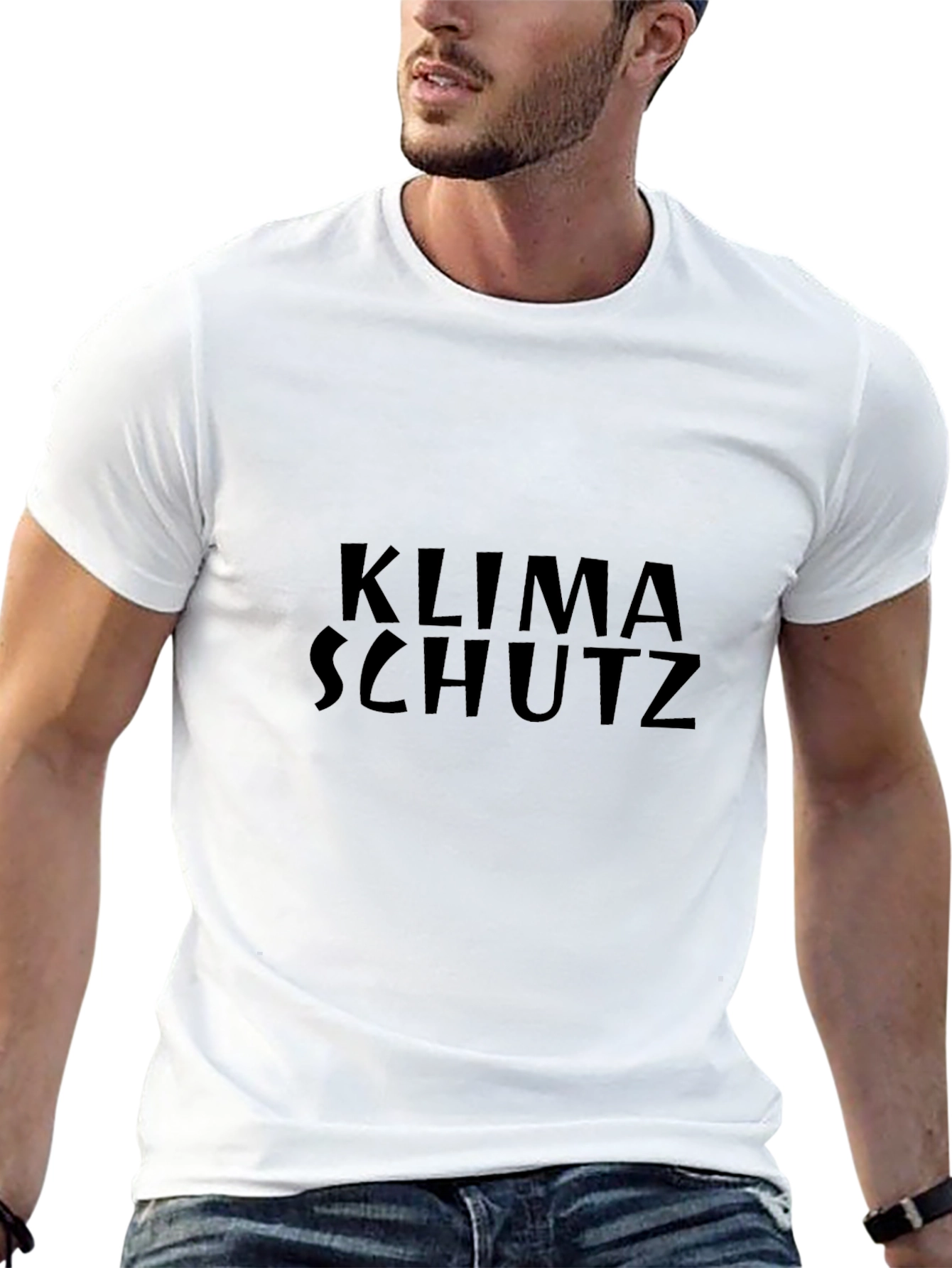 Klima Schutz Black Graphic T-Shirt