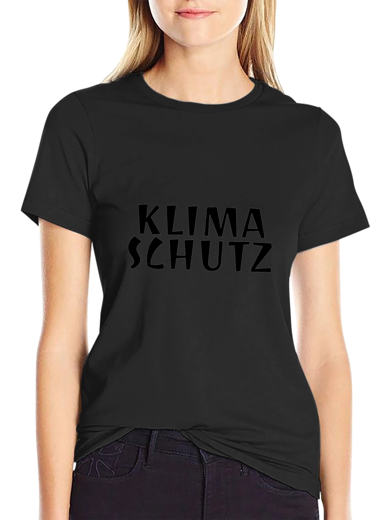 Klima Schutz Black Graphic T-Shirt