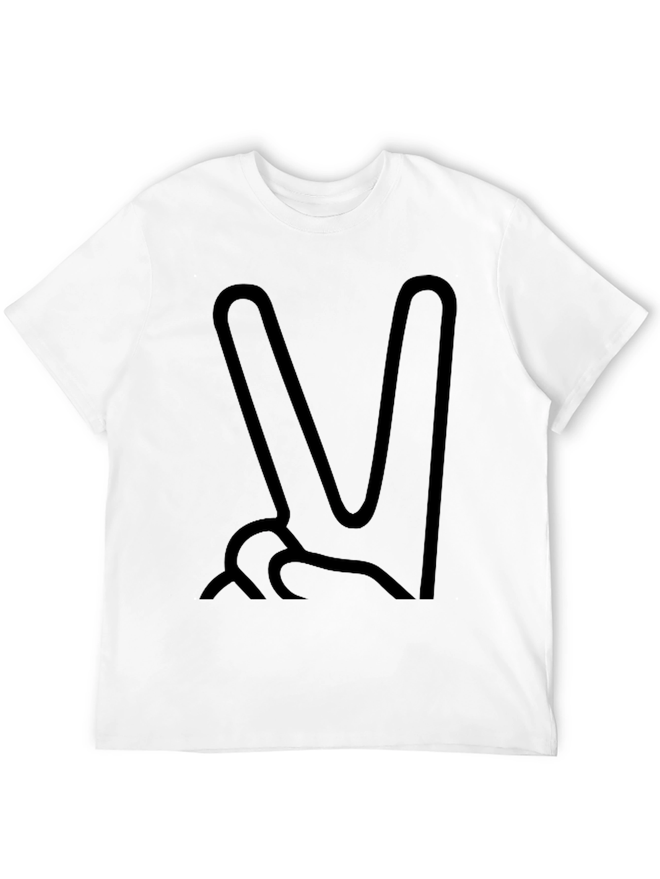 Peace Sign Graphic Tee - Mens Casual Top