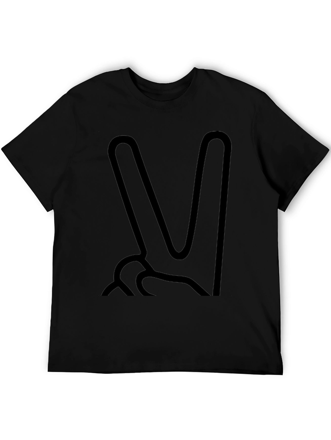 Peace Sign Graphic Tee - Mens Casual Top