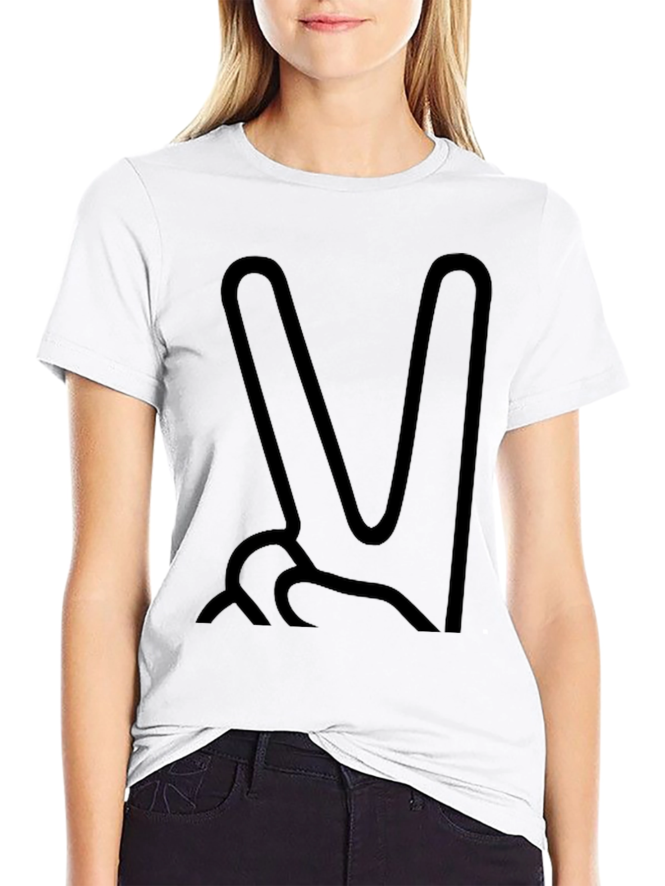 Peace Sign Graphic Tee - Mens Casual Top