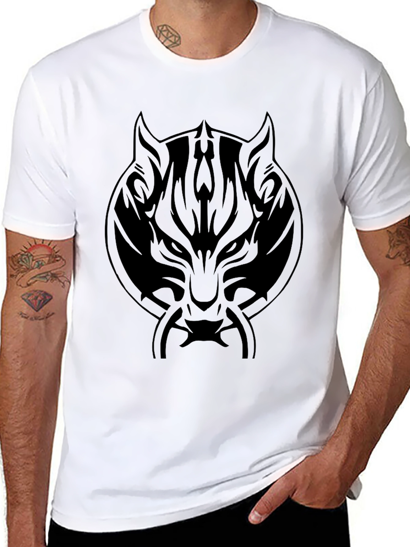 Black Wolf Emblem Tee