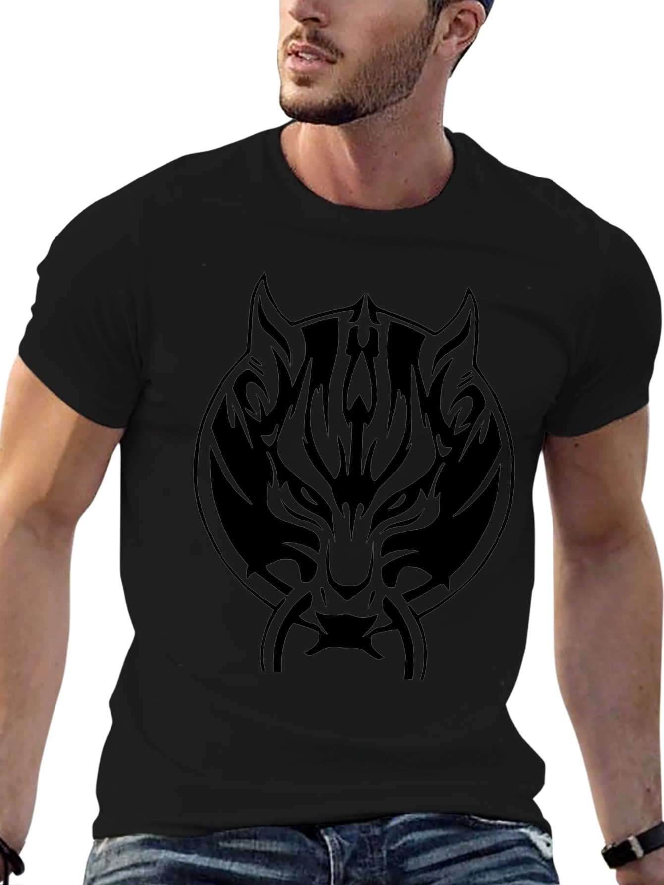 Black Wolf Emblem Tee