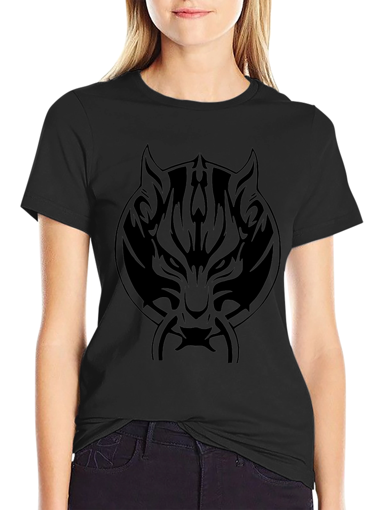 Black Wolf Emblem Tee