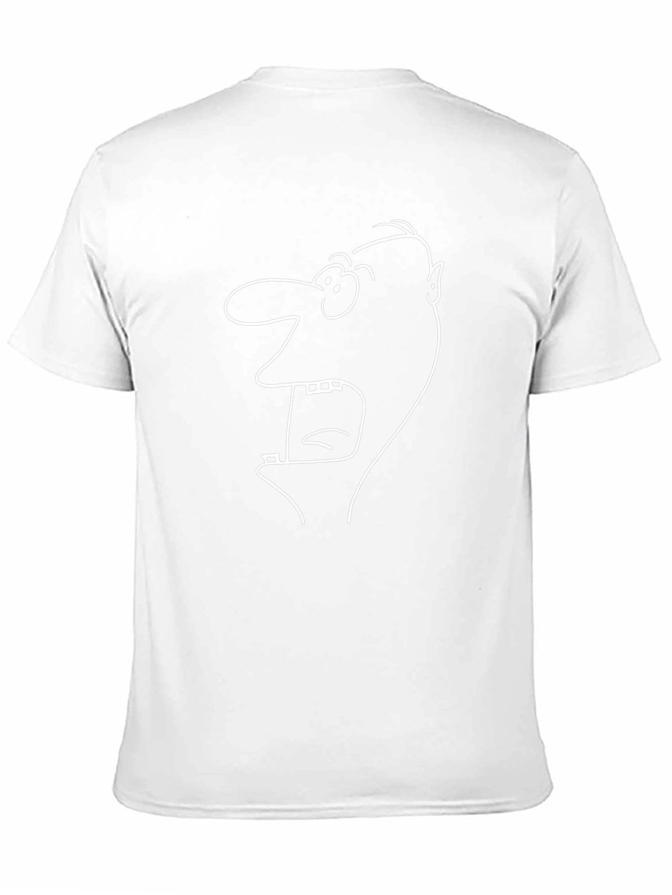 Cartoon Face Graphic Black T-Shirt