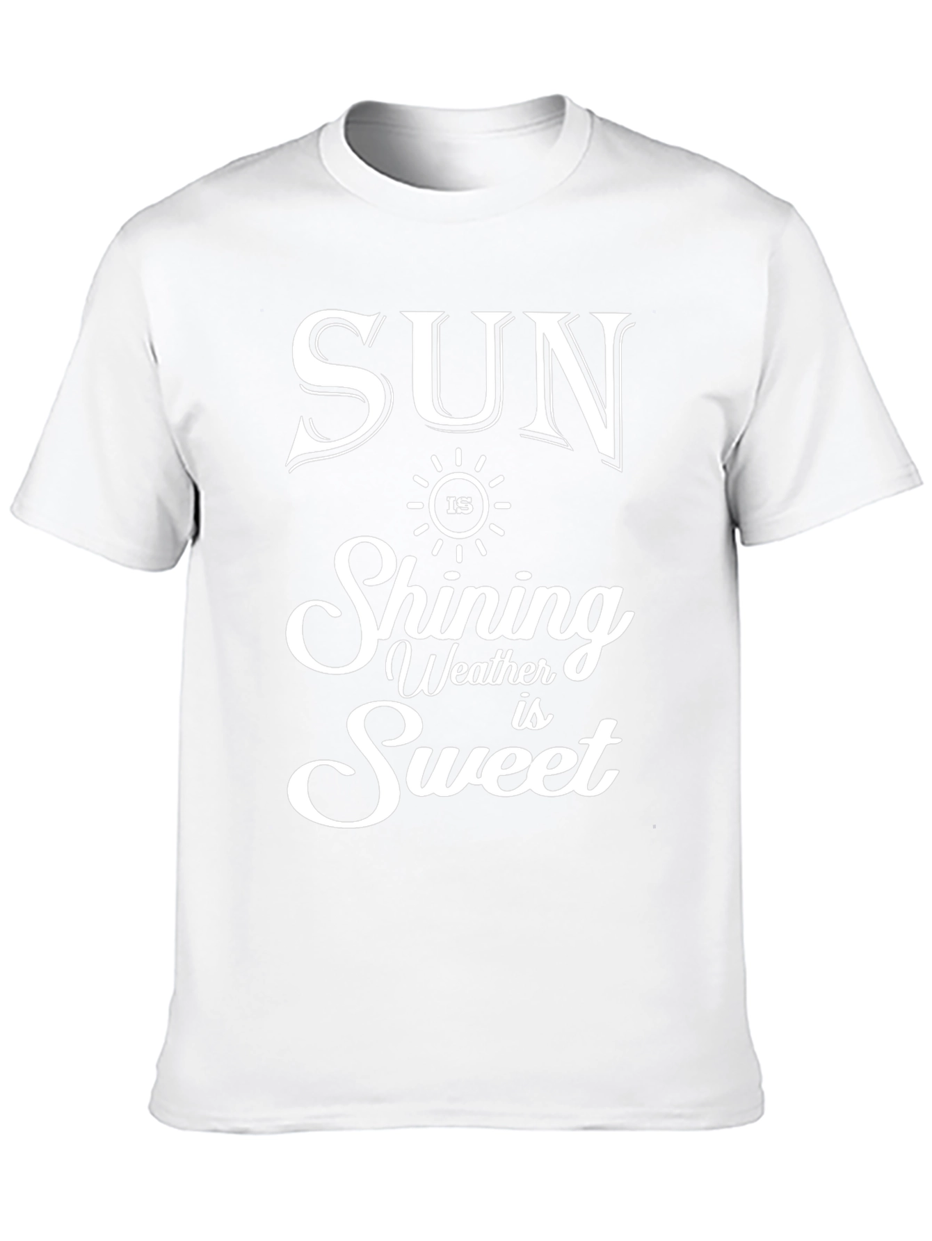 Sun Shining Weather is Sweet Black Graphic T-Shirt