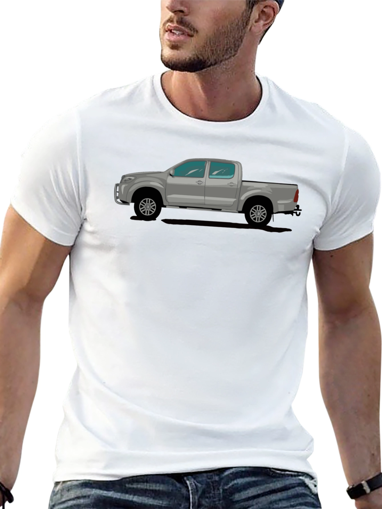 Truck Graphic Tee - Black Casual T-Shirt