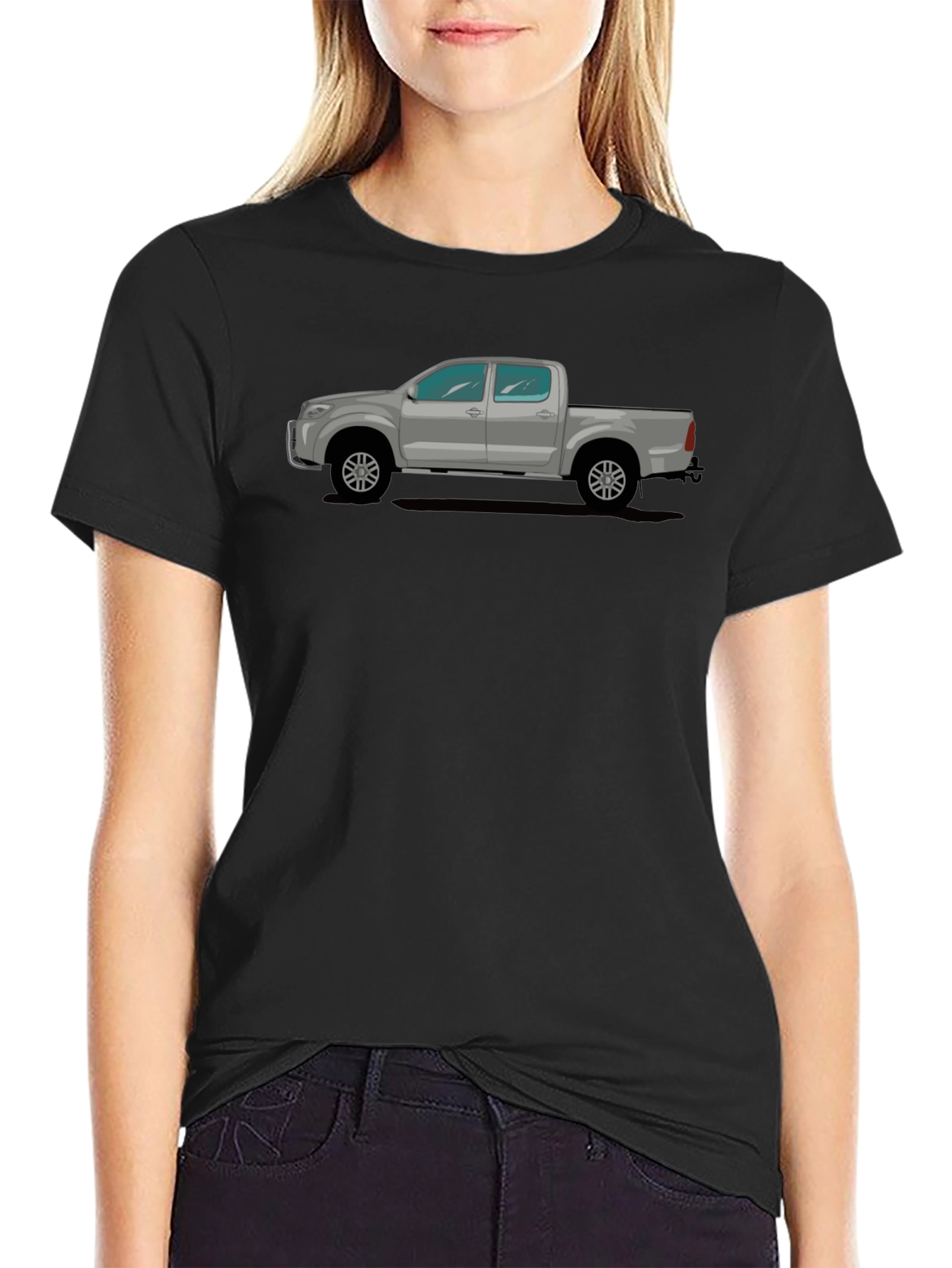 Truck Graphic Tee - Black Casual T-Shirt