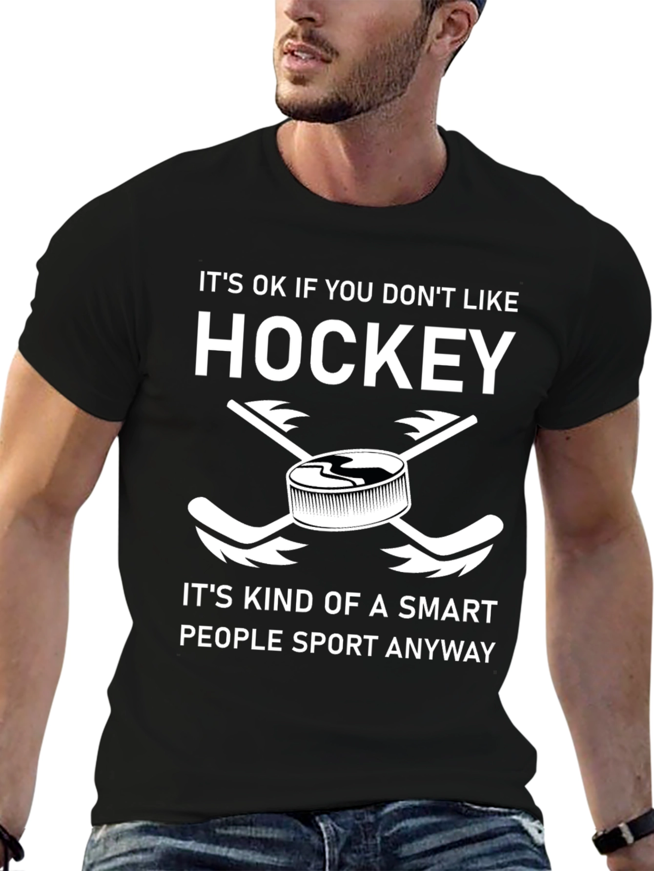 Funny Hockey T-Shirt - Smart People Sport