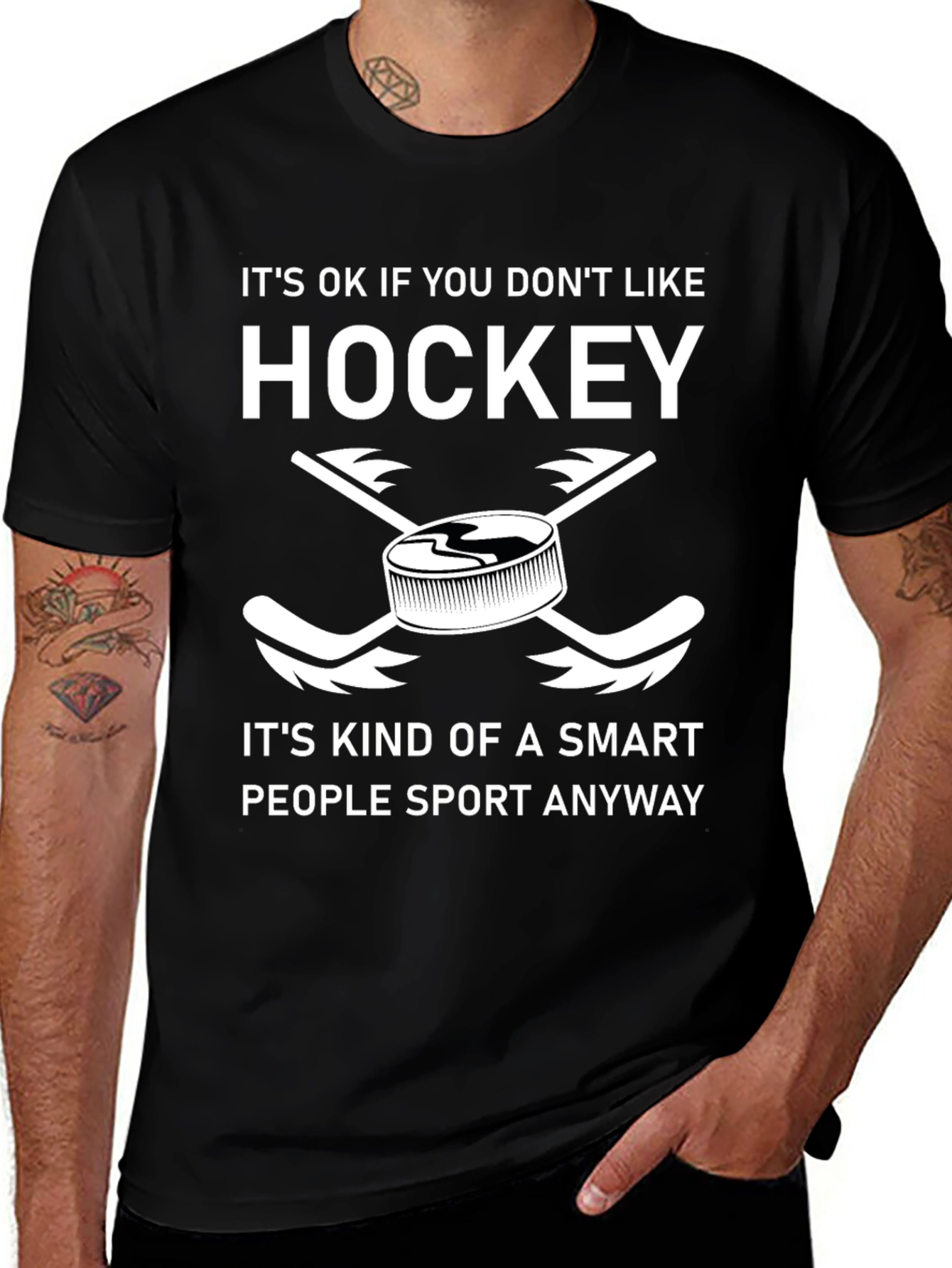 Funny Hockey T-Shirt - Smart People Sport