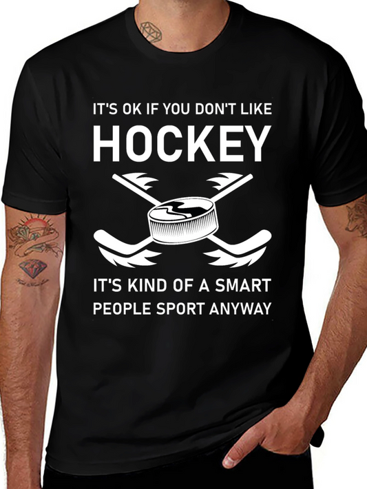 Funny Hockey T-Shirt - Smart People Sport