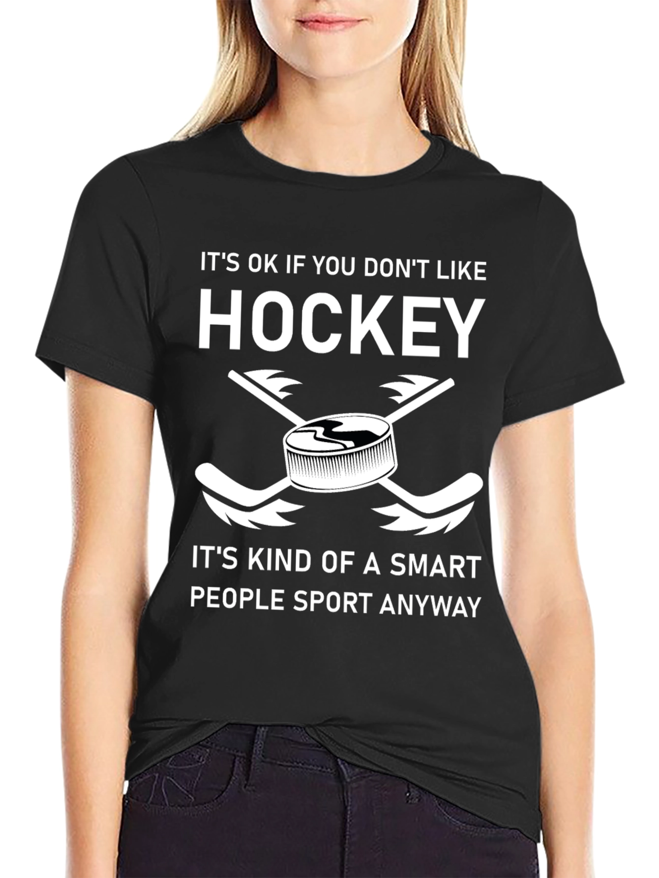 Funny Hockey T-Shirt - Smart People Sport