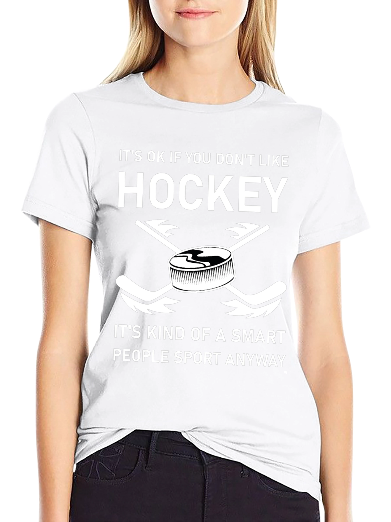 Funny Hockey T-Shirt - Smart People Sport