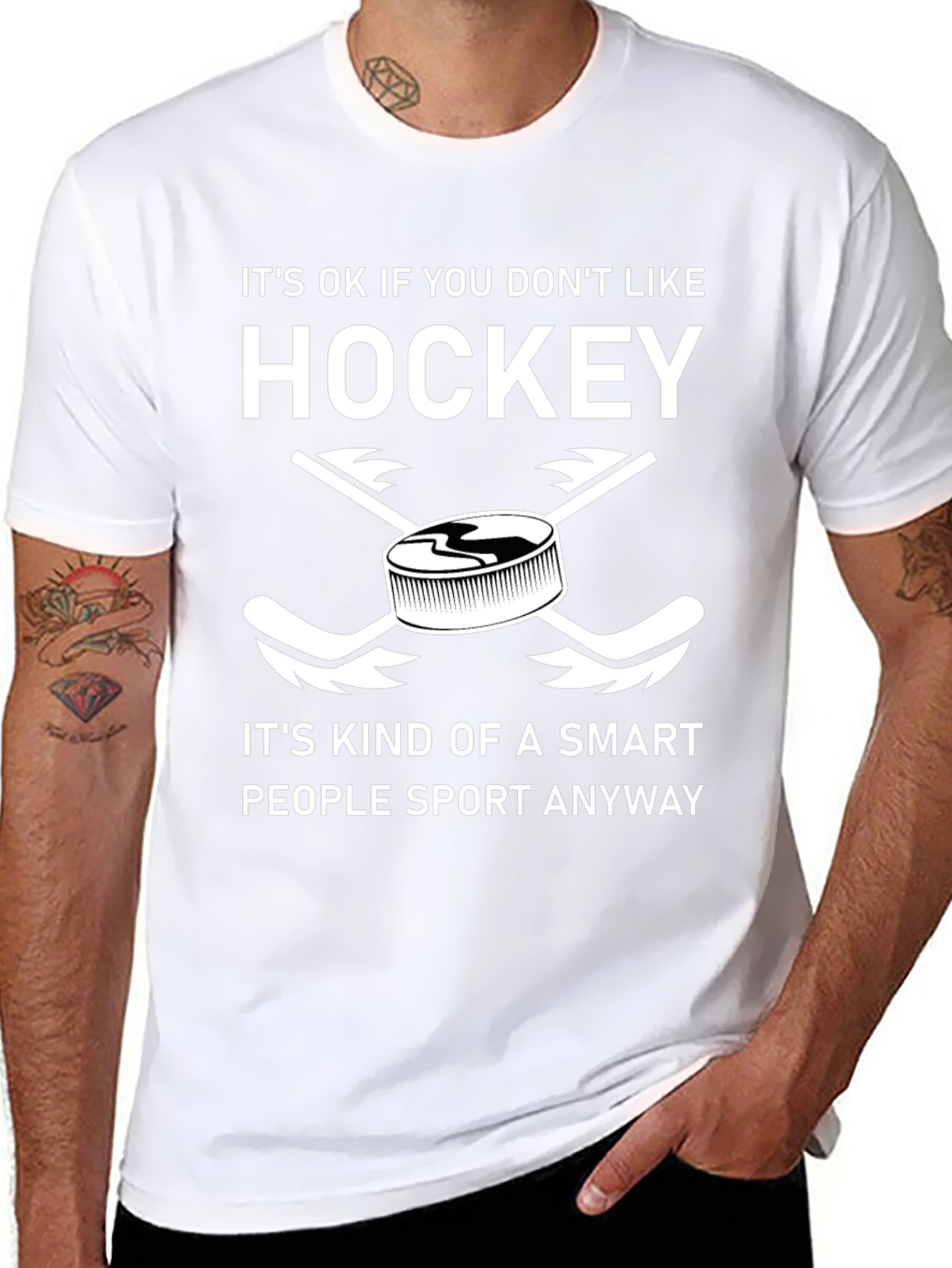 Funny Hockey T-Shirt - Smart People Sport
