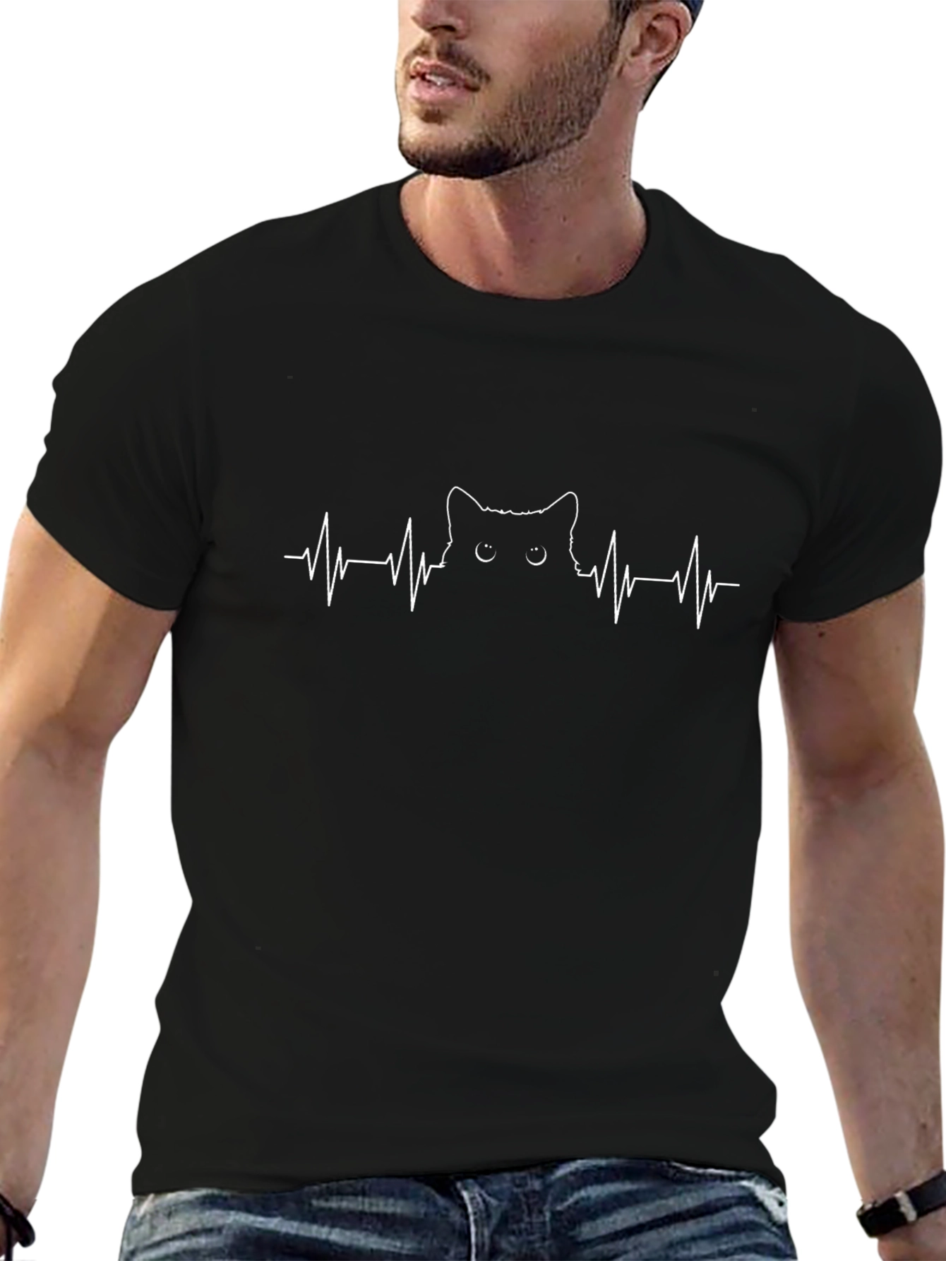 Cat Heartbeat T-Shirt - Purrfect Tee