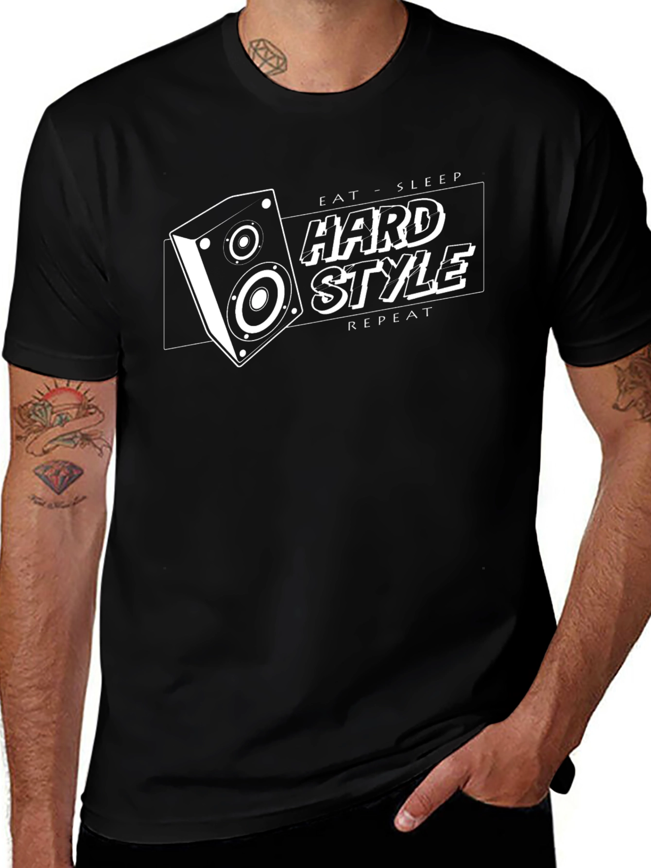 Hardstyle Music T-Shirt - Eat Sleep Repeat Rave Tee