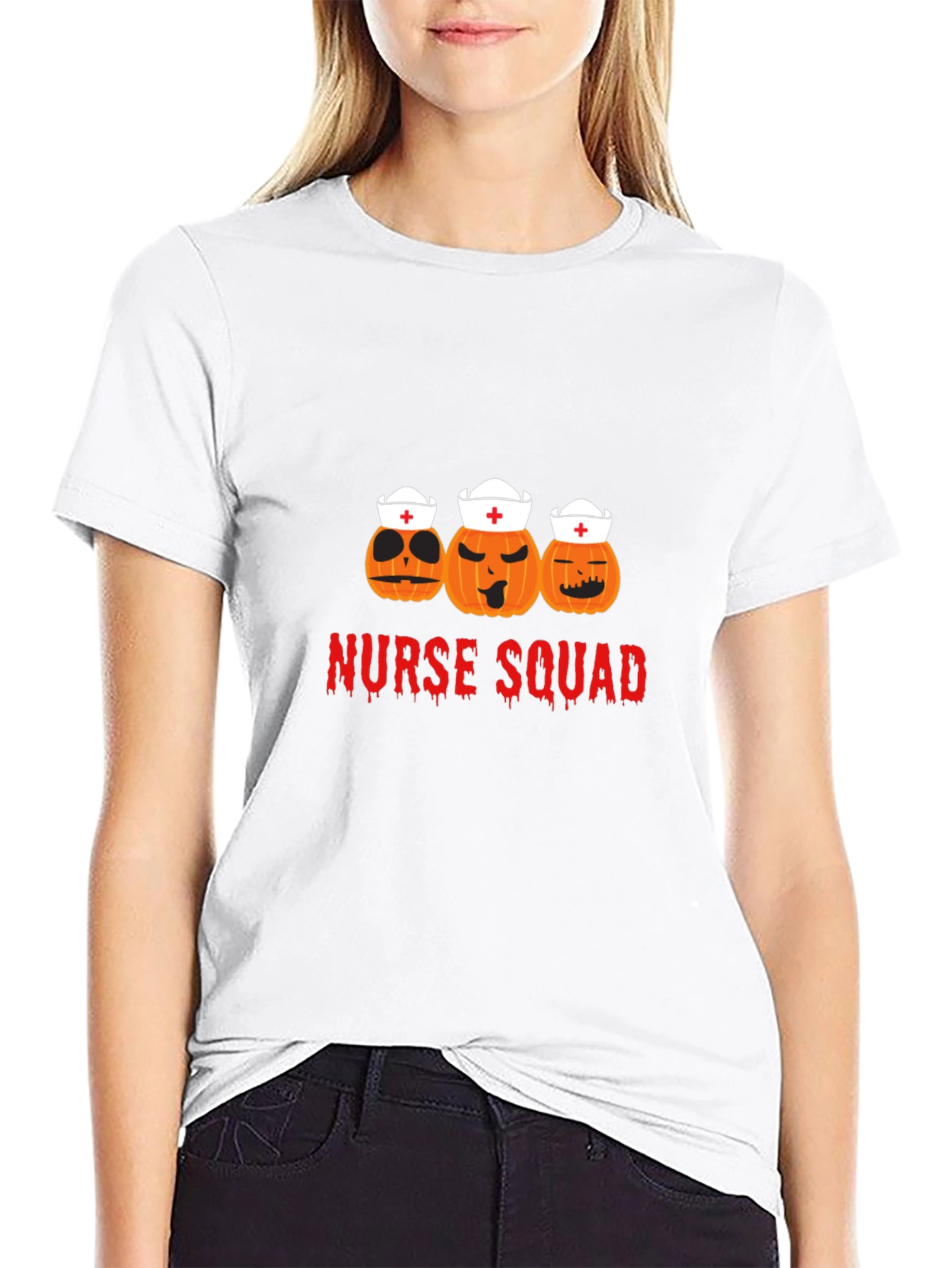 Nurse Squad Halloween Pumpkin T-Shirt