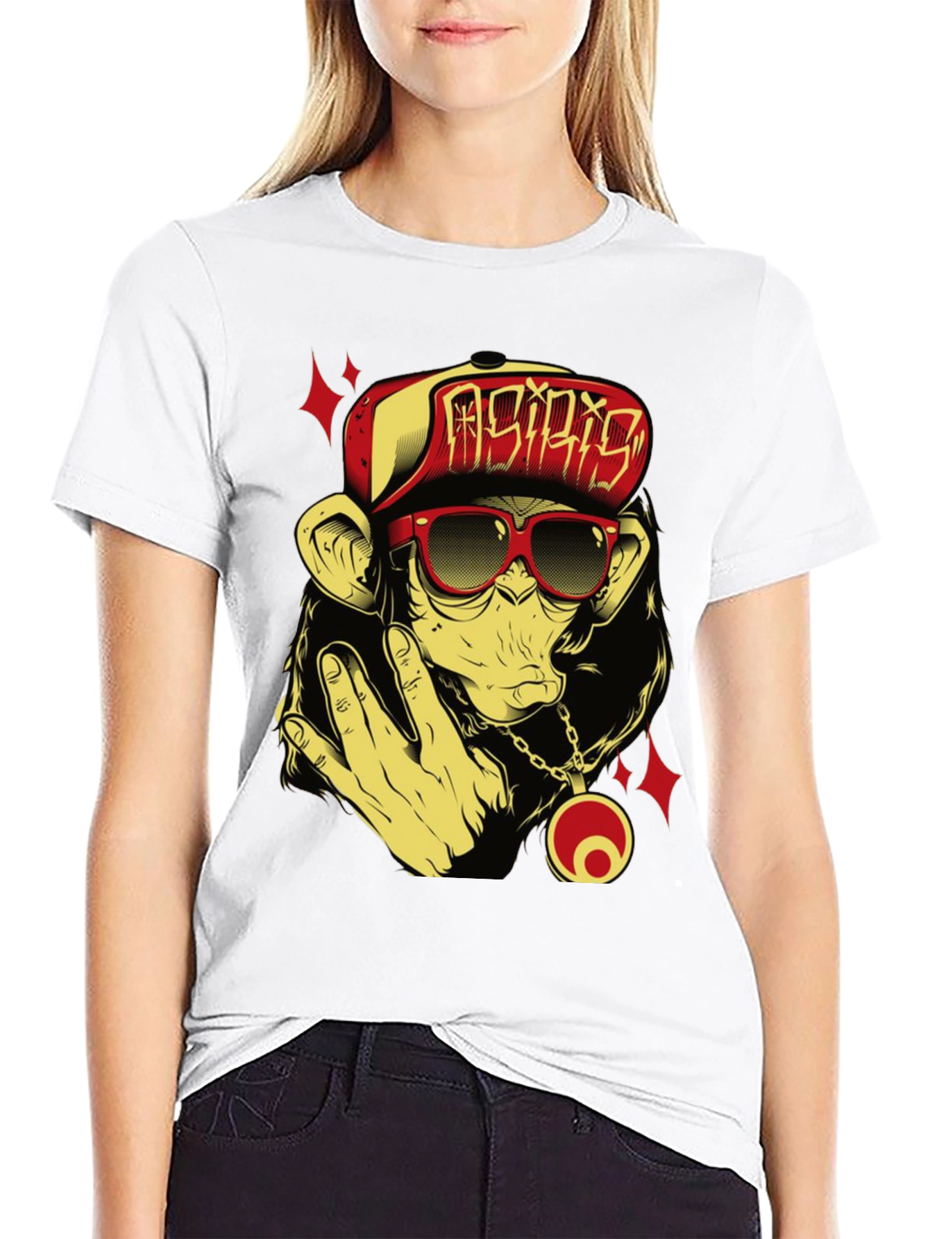 Cool Monkey Graphic Tee - Black