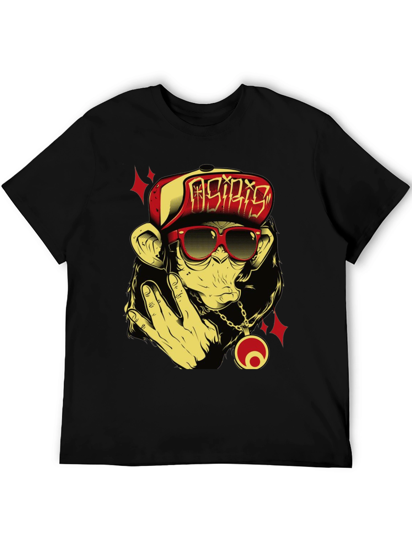 Cool Monkey Graphic Tee - Black