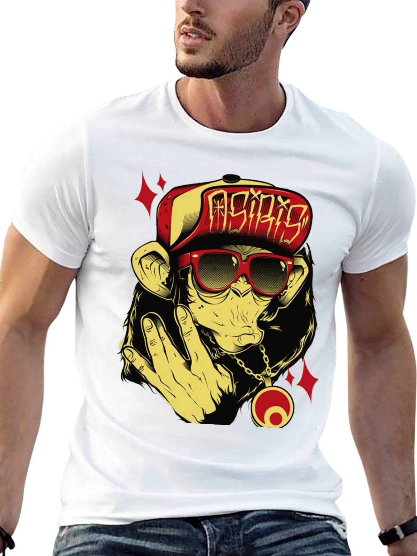 Cool Monkey Graphic Tee - Black