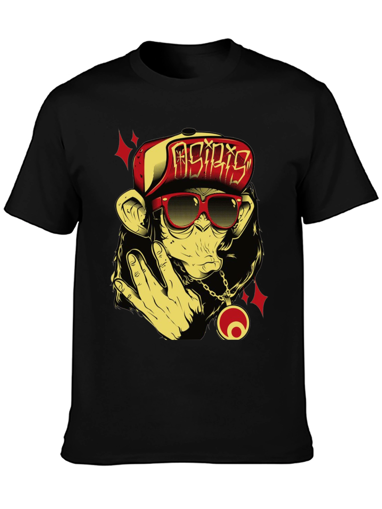 Cool Monkey Graphic Tee - Black