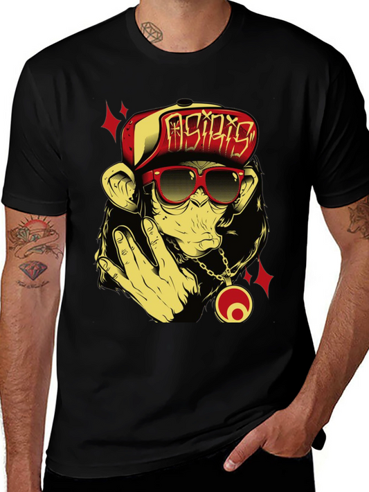 Cool Monkey Graphic Tee - Black