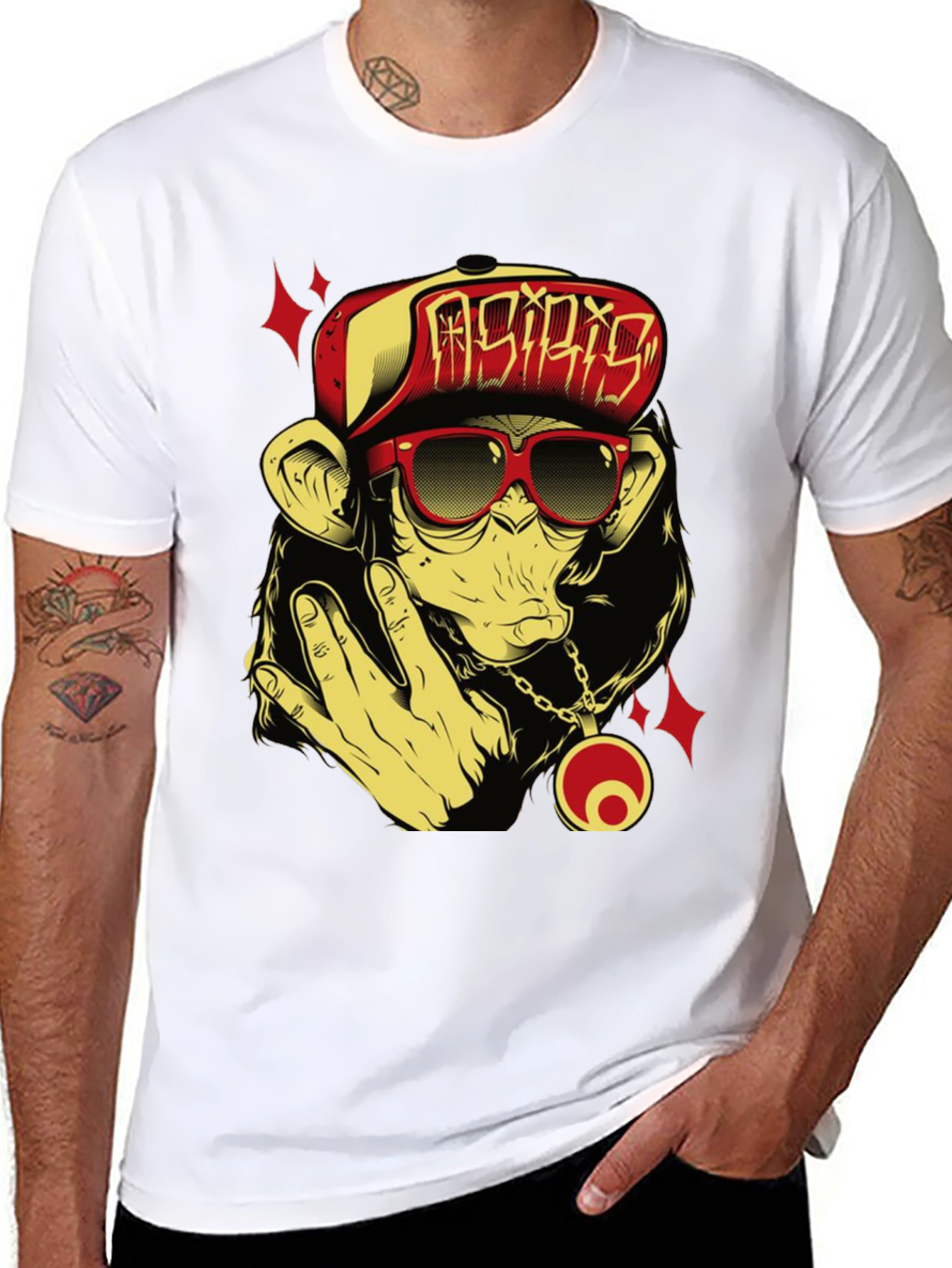 Cool Monkey Graphic Tee - Black