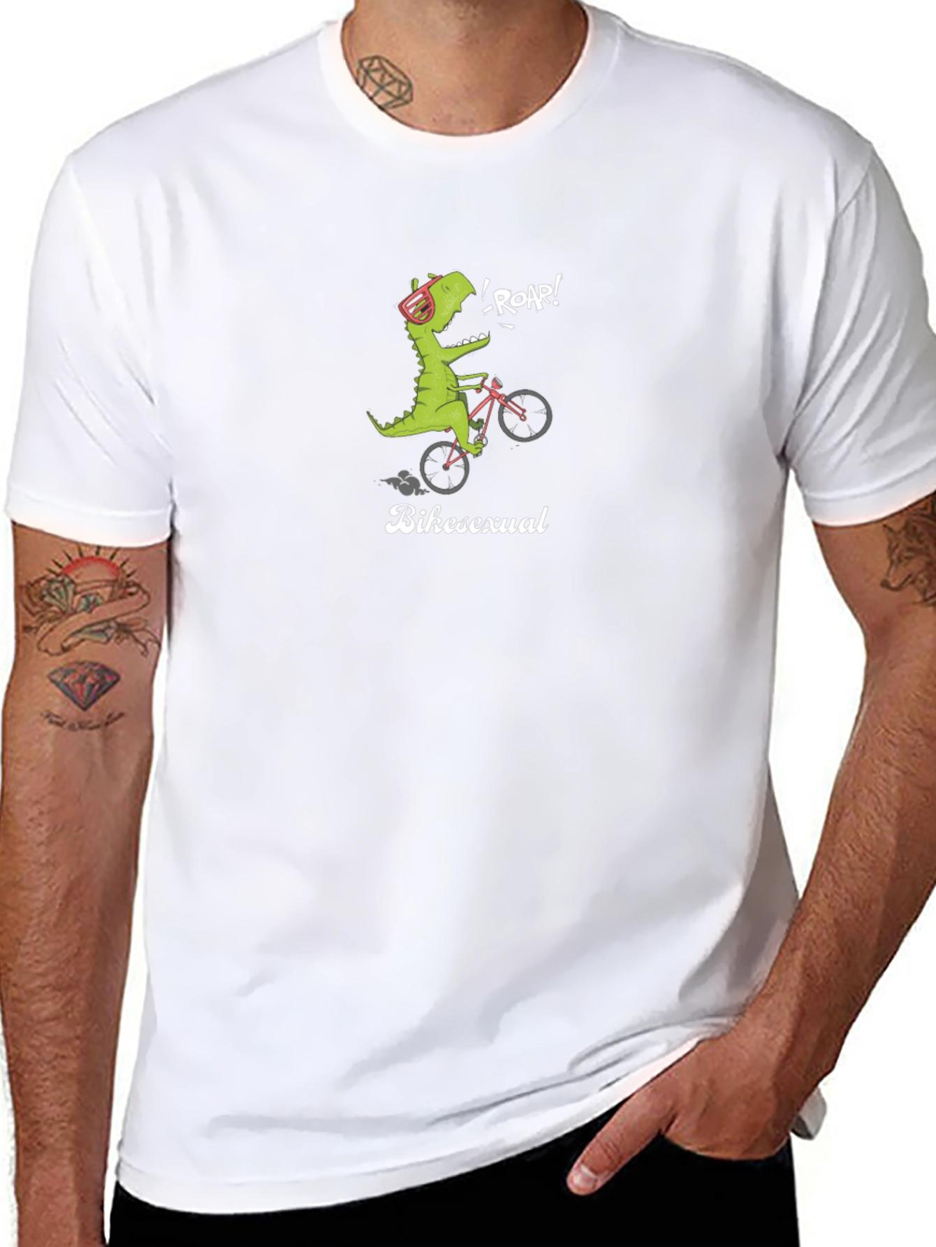 Bikesexual T-Shirt - Dinosaur On Bike