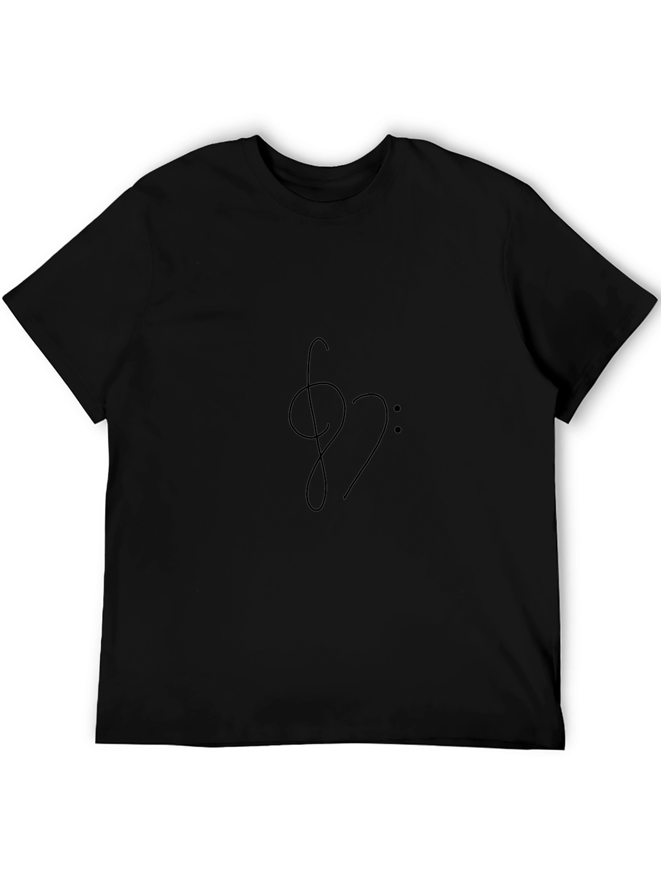 Musical Note Graphic Black T-Shirt - Stylish & Casual