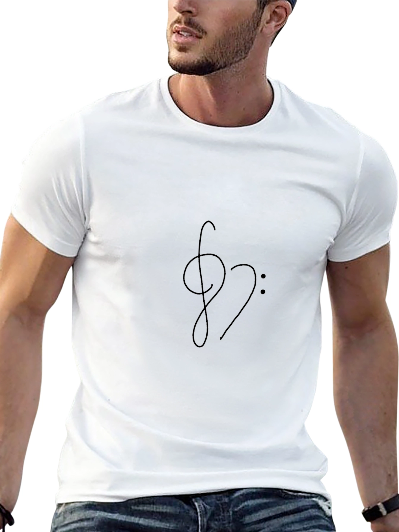 Musical Note Graphic Black T-Shirt - Stylish & Casual