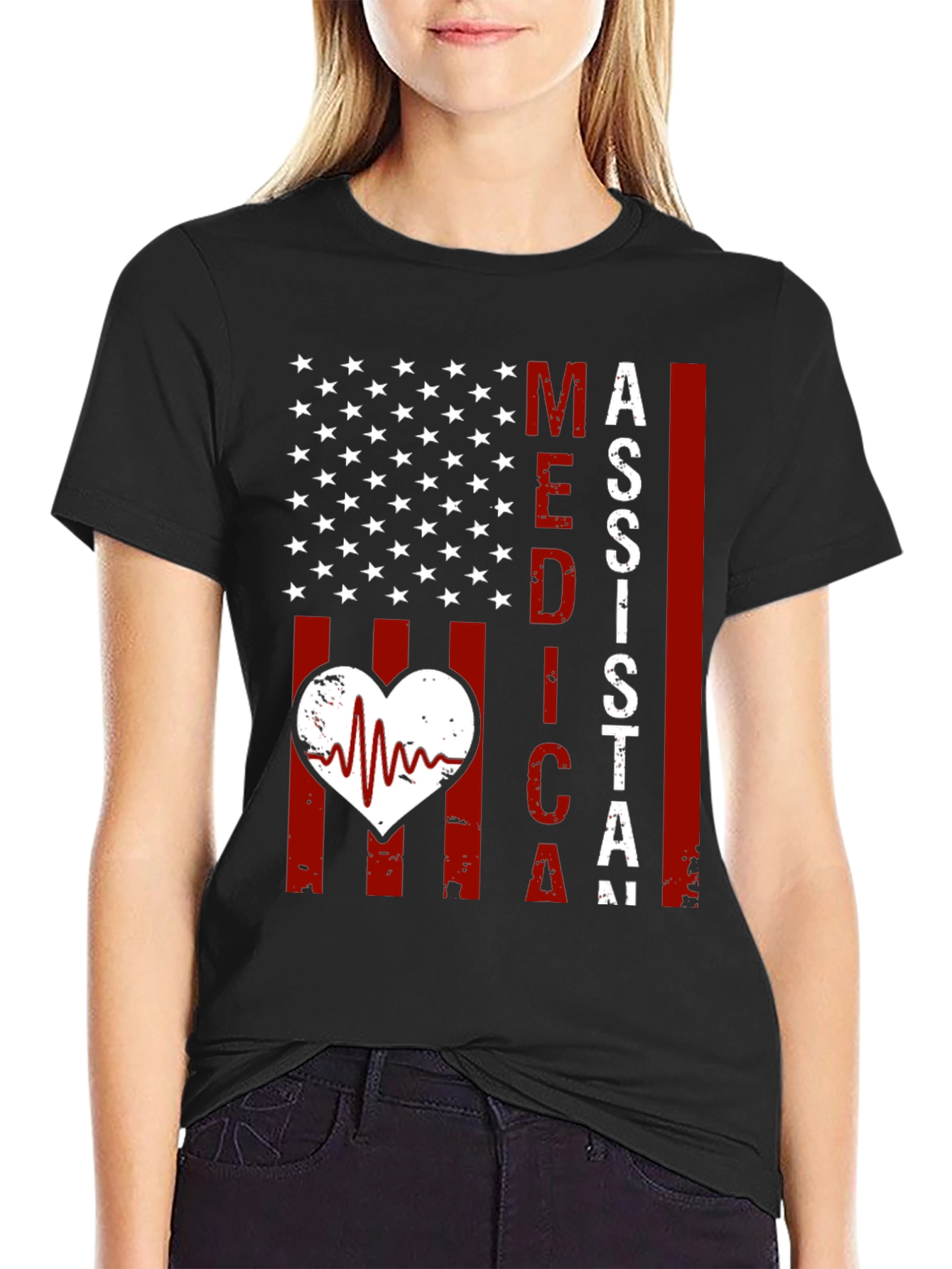 Medical Assistant American Flag T-Shirt