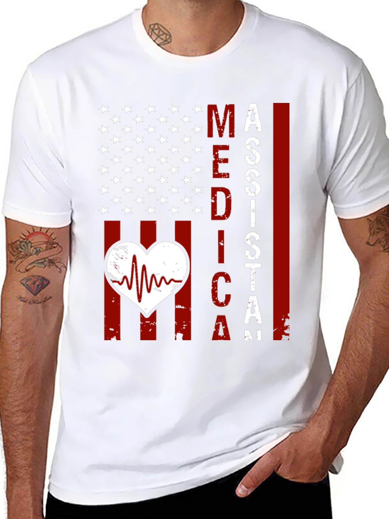 Medical Assistant American Flag T-Shirt