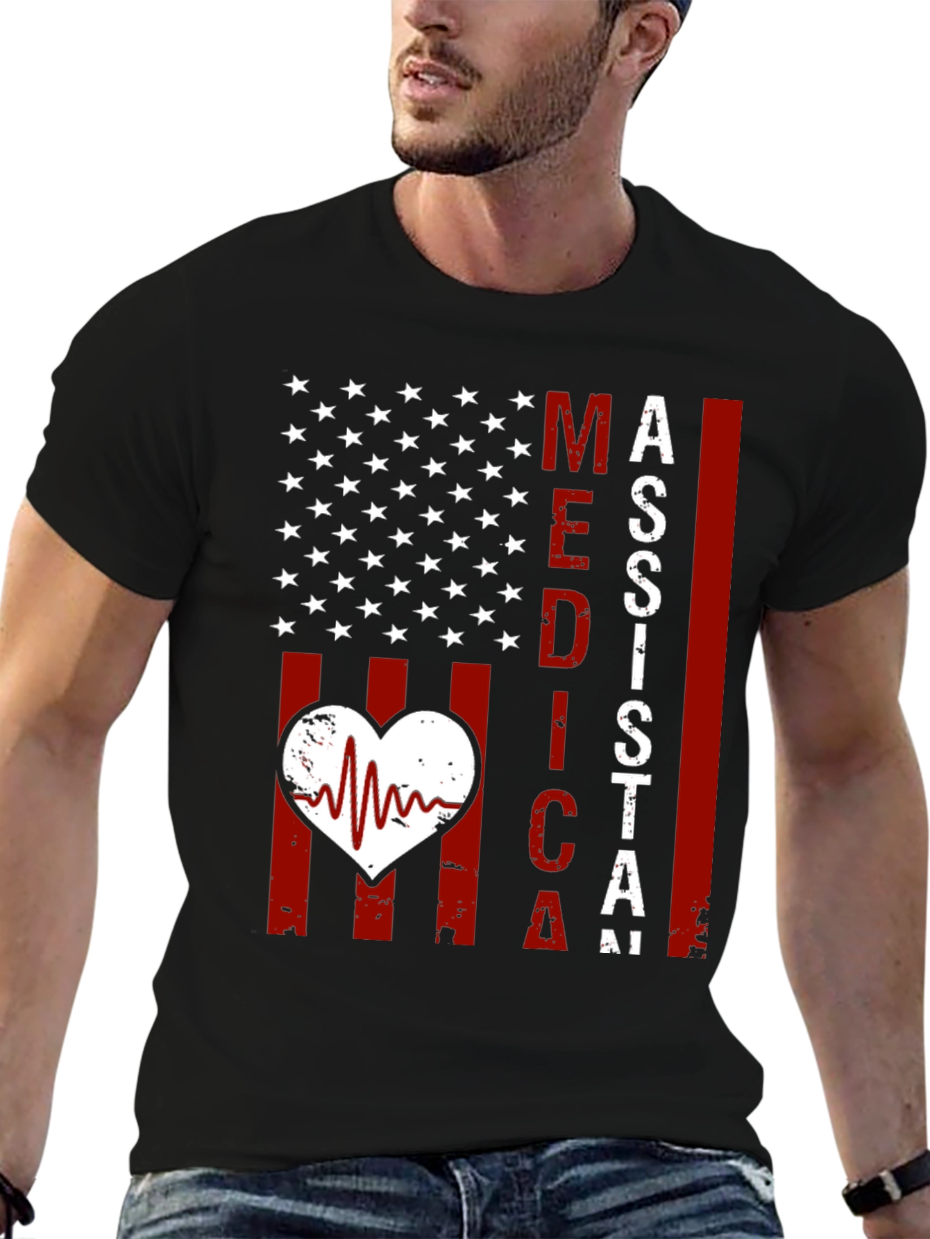 Medical Assistant American Flag T-Shirt
