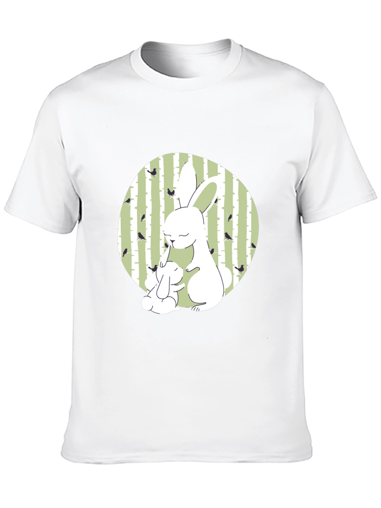 Cute Bunny Graphic Tee - Nature Inspired Design