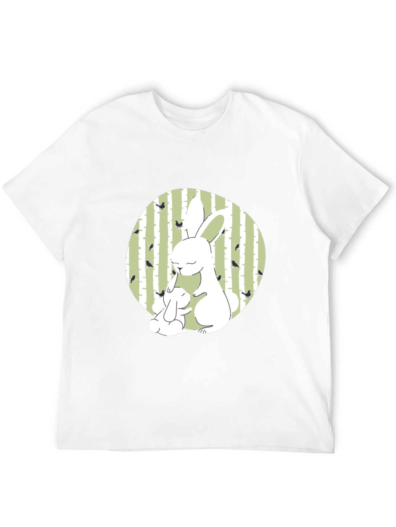 Cute Bunny Graphic Tee - Nature Inspired Design