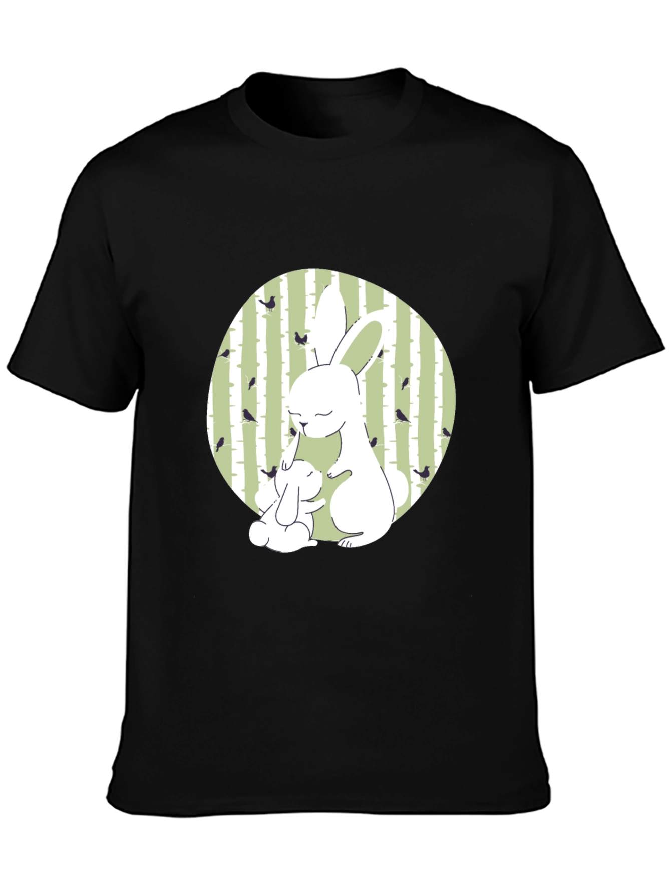 Cute Bunny Graphic Tee - Nature Inspired Design